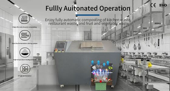 TOGO TG-CC-100 Küchenmüllkompostiermaschine mit einer Kapazität von 100 kg/Tag, Edelstahlkonstruktion und automatischem Steuerungssystem